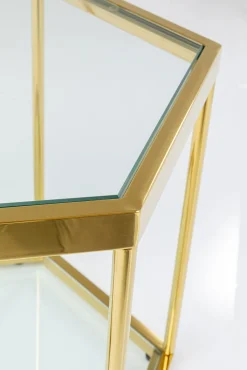 New KARE Design Stolik kawowy Comb 55x48 cm złoty - KARE