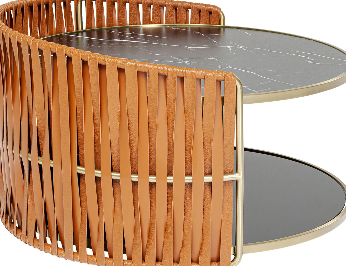 Sale KARE Design Stolik kawowy Copper ∅86 cm brązowy - KARE