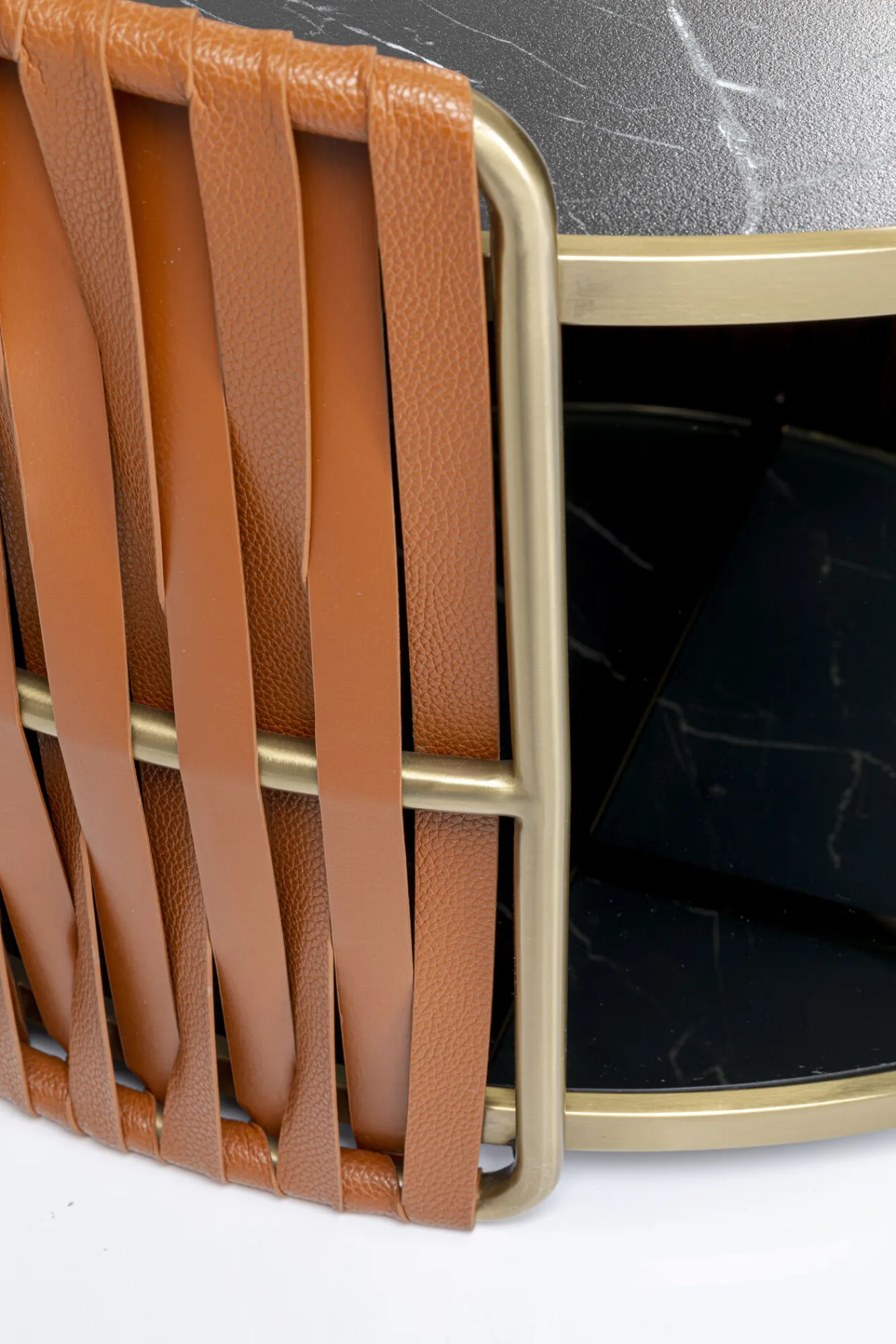 Sale KARE Design Stolik kawowy Copper ∅86 cm brązowy - KARE