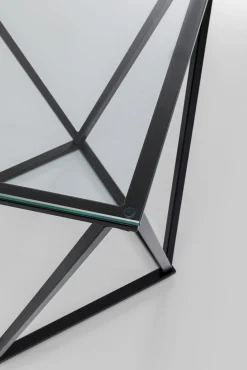 Best KARE Design Stolik kawowy Cristallo 50x50 cm czarny - blat szklany - KARE