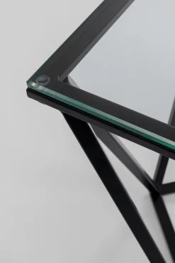 Best KARE Design Stolik kawowy Cristallo 50x50 cm czarny - blat szklany - KARE