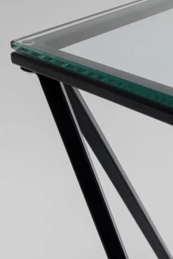 Best KARE Design Stolik kawowy Cristallo 50x50 cm czarny - blat szklany - KARE