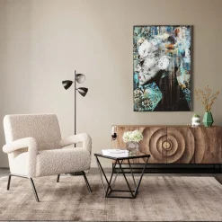 Best KARE Design Stolik kawowy Cristallo 50x50 cm czarny - blat szklany - KARE