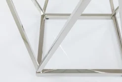 New KARE Design Stolik kawowy Cristallo 50x50 cm srebrny - KARE