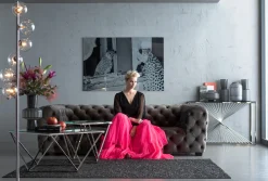 New KARE Design Stolik kawowy Cristallo 50x50 cm srebrny - KARE