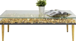 Sale KARE Design Stolik kawowy Gold Flowers 120x60 cm - KARE