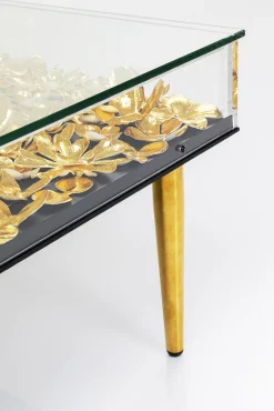 Sale KARE Design Stolik kawowy Gold Flowers 120x60 cm - KARE