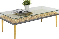 Sale KARE Design Stolik kawowy Gold Flowers 120x60 cm - KARE