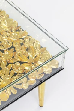 Sale KARE Design Stolik kawowy Gold Flowers 120x60 cm - KARE
