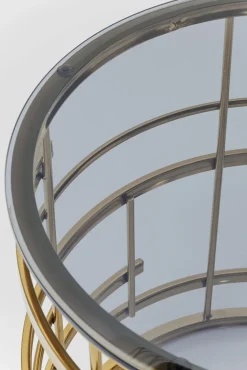Best KARE Design Stolik kawowy Jupiter Ø55 cm transparentno-złoty - KARE