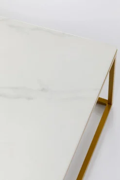 Discount KARE Design Stolik kawowy Key West 90x90 cm biało-złoty - KARE