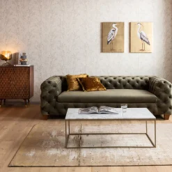 Discount KARE Design Stolik kawowy Key West 120x60 cm biało-złoty - KARE