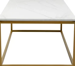 Discount KARE Design Stolik kawowy Key West 120x60 cm biało-złoty - KARE