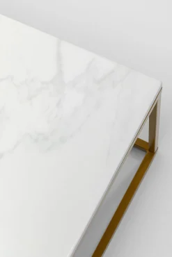 Discount KARE Design Stolik kawowy Key West 120x60 cm biało-złoty - KARE