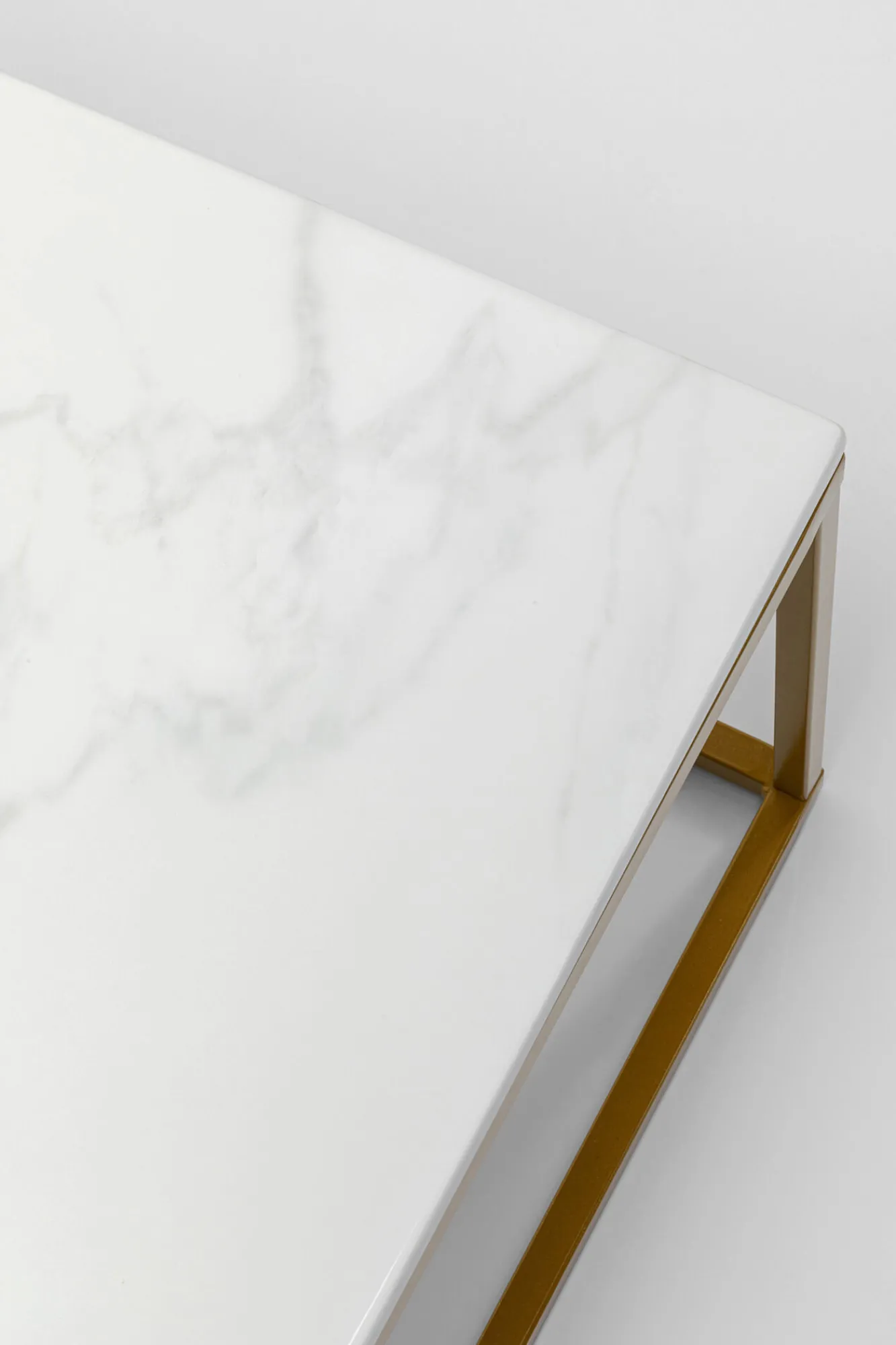 Discount KARE Design Stolik kawowy Key West 120x60 cm biało-złoty - KARE