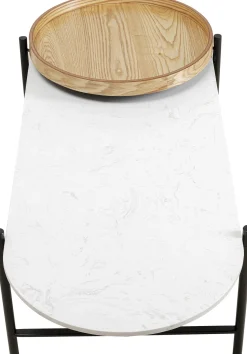 Clearance KARE Design Stolik kawowy Layered 128x55 cm - blat marmur - KARE