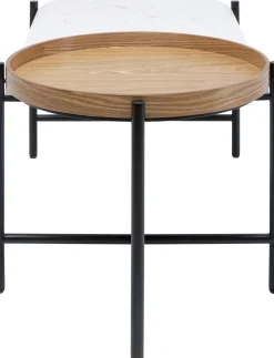 Clearance KARE Design Stolik kawowy Layered 128x55 cm - blat marmur - KARE