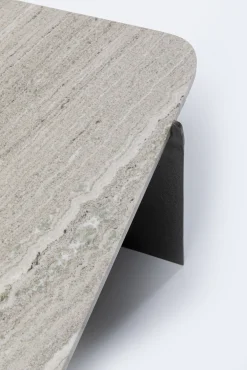 Online KARE Design Stolik kawowy loft marmur i ciemnoszare aluminium 142x70 cm - KARE