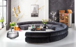 Hot KARE Design Stolik kawowy loft stal czarna i szkło transparentne Ø80 cm - KARE