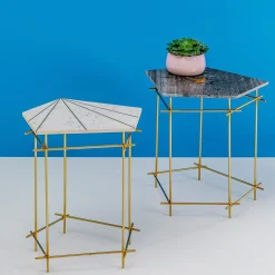 Best KARE Design Stolik kawowy Mystic Pentagon 66x62 cm blat marmur - KARE