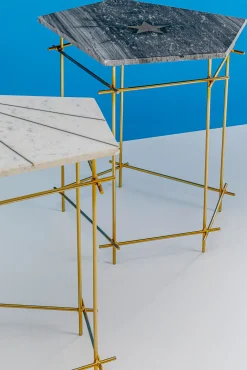 Best KARE Design Stolik kawowy Mystic Pentagon 66x62 cm blat marmur - KARE