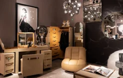 Clearance KARE Design Stolik kawowy na kółkach rozkładany tapicerowany 120x75 cm - KARE