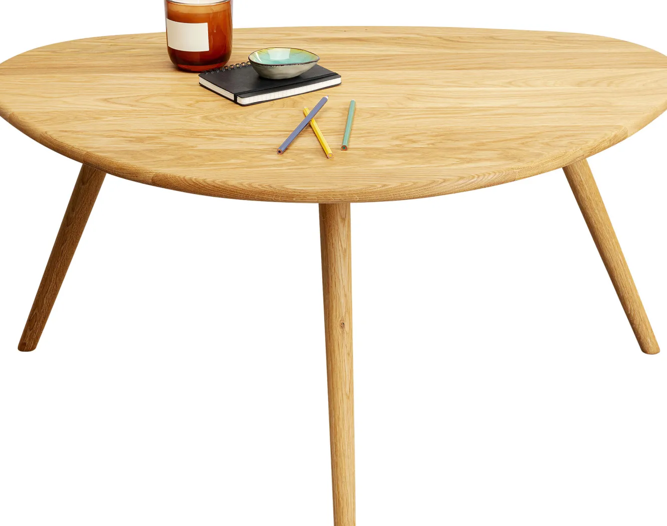 Best KARE Design Stolik kawowy naturalny z drewna dębowego 90x62 cm - KARE