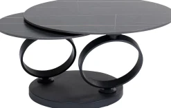 New KARE Design Stolik kawowy obrotowy Beverly 133x80 cm czarny - KARE