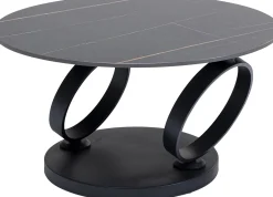 New KARE Design Stolik kawowy obrotowy Beverly 133x80 cm czarny - KARE