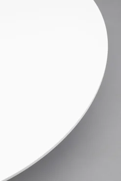 Clearance KARE Design Stolik kawowy okrągły biały MDF i stal Ø110 cm - KARE