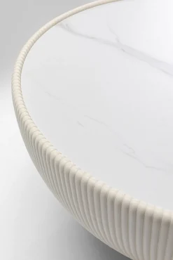 Best KARE Design Stolik kawowy okrągły biały podstawa złota Ø71 cm - KARE