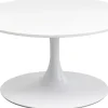 Discount KARE Design Stolik kawowy okrągły biały MDF i stal Ø80 cm - KARE