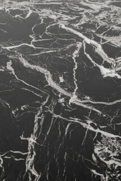 New KARE Design Stolik kawowy okrągły czarny blat MDF imitacja marmuru Ø110 cm - KARE