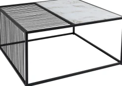 Sale KARE Design Stolik kawowy Twice 80x80 cm - blat szklany - KARE