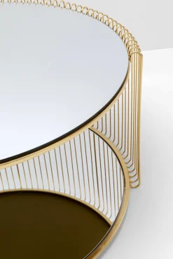 Online KARE Design Stolik kawowy Wire Double mosiężny Ø80cm - KARE