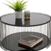 Fashion KARE Design Stolik kawowy Wire Double czarny Ø80cm - KARE
