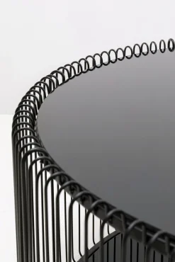 Fashion KARE Design Stolik kawowy Wire Double czarny Ø80cm - KARE