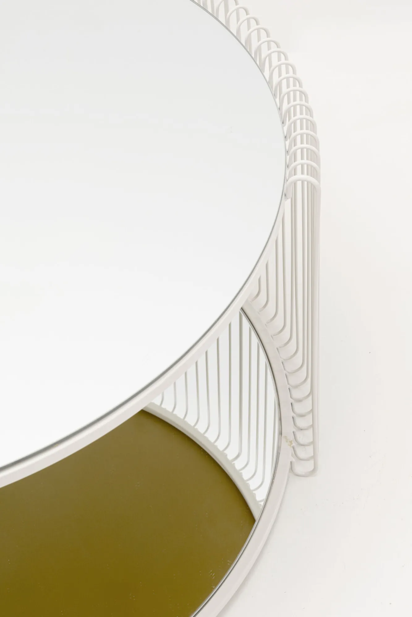 Clearance KARE Design Stolik kawowy Wire Double greige Ø80cm - KARE