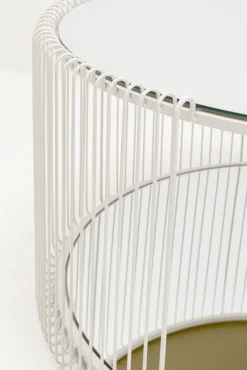 Clearance KARE Design Stolik kawowy Wire Double greige Ø80cm - KARE