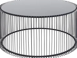 Fashion KARE Design Stolik kawowy Wire Uno Ø80 cm czarny - KARE