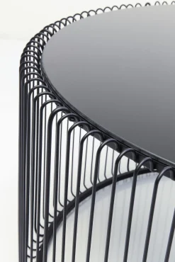 Fashion KARE Design Stolik kawowy Wire Uno Ø80 cm czarny - KARE