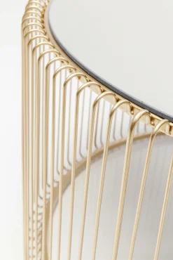 Outlet KARE Design Stolik kawowy Wire Uno Ø80 cm mosiężny - KARE