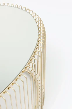 Hot KARE Design Stolik kawowy Wire Uno 90x60 cm mosiężny - KARE