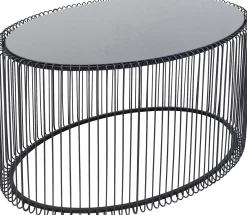 Discount KARE Design Stolik kawowy Wire Uno 90x60 cm czarny - KARE