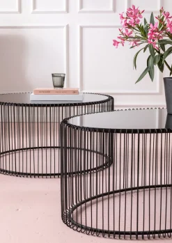 Discount KARE Design Stolik kawowy Wire Uno 90x60 cm czarny - KARE
