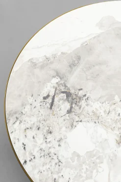 Fashion KARE Design Stolik kawowy z ceramicznym blatem podstawa brązowa Ø70 cm - KARE