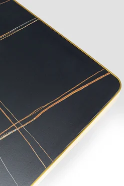 Online KARE Design Stolik kawowy z marmurowym blatem i złotą podstawą 80x80 cm - KARE