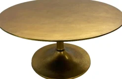 Best KARE Design Stolik kawowy złoty aluminiowy Ø91 cm ręczne wykonanie - KARE