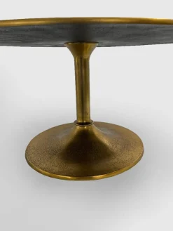 Best KARE Design Stolik kawowy złoty aluminiowy Ø91 cm ręczne wykonanie - KARE