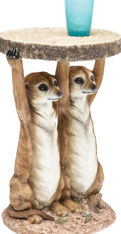 Fashion KARE Design Stolik Meerkat Sisters Ø33 cm kolorowy - KARE